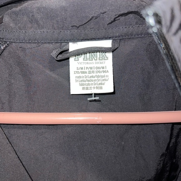 PINK Victoria's Secret Black Windbreaker Jacket - Picture 4 of 5